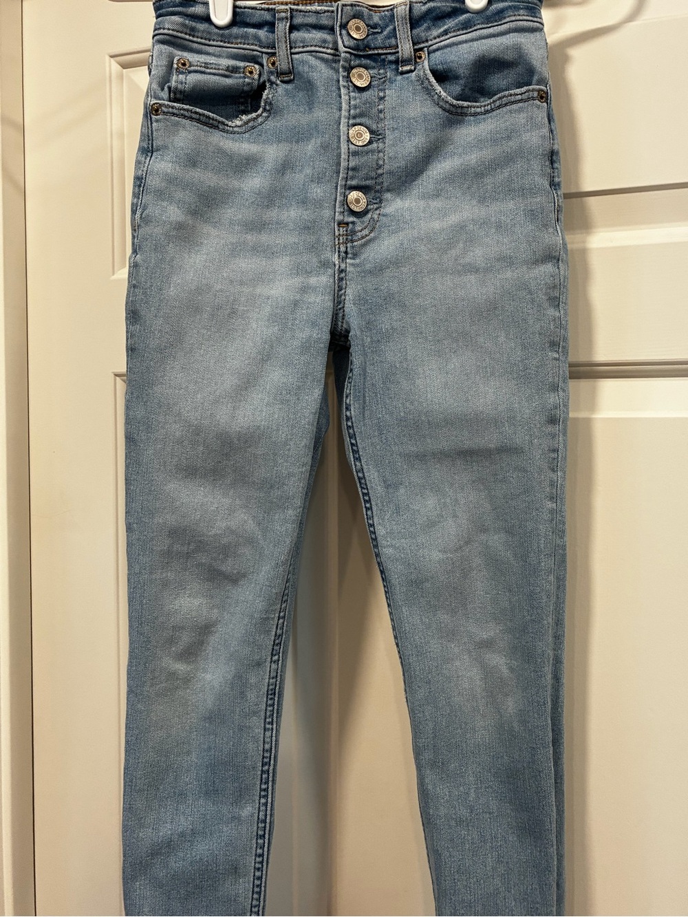 GAP Light Blue High-Rise Button-Fly Jeans